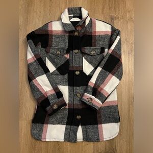 H&M Girls Plaid Jacket Size 8